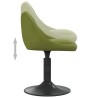Chaises pivotantes à manger lot de 6 vert clair velours 