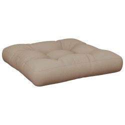 Coussin de palette taupe 60x61,5x10 cm tissu 