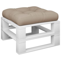 Coussin de palette taupe 60x61,5x10 cm tissu 
