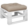 Coussin de palette taupe 60x61,5x10 cm tissu 