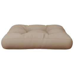 Coussin de palette taupe 60x61,5x10 cm tissu 