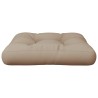 Coussin de palette taupe 60x61,5x10 cm tissu 