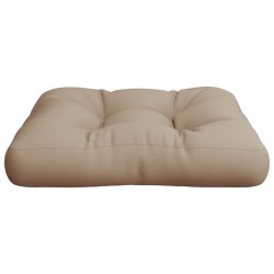 Coussin de palette taupe 60x61,5x10 cm tissu 