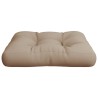 Coussin de palette taupe 60x61,5x10 cm tissu 