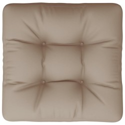Coussin de palette taupe 60x61,5x10 cm tissu 