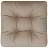 Coussin de palette taupe 60x61,5x10 cm tissu 