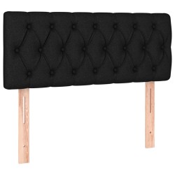 Sommier à lattes de lit avec matelas Noir 100x200 cm Tissu 
