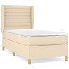 Sommier à lattes de lit avec matelas Crème 100x200 cm Tissu 