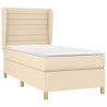 Sommier à lattes de lit avec matelas Crème 100x200 cm Tissu 