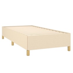 Sommier à lattes de lit avec matelas Crème 100x200 cm Tissu 