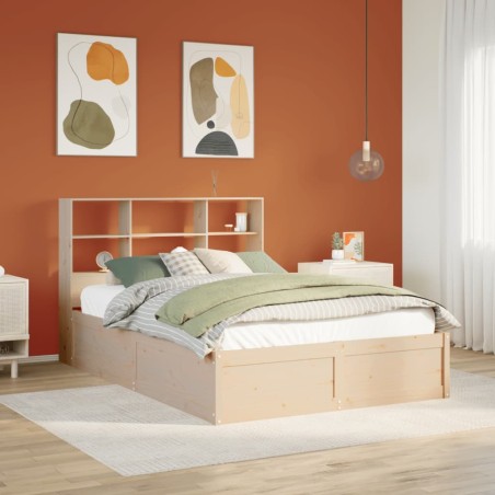 Cadre de lit sans matelas 120x200 cm bois de pin massif 