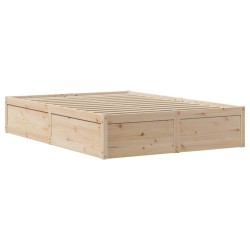 Cadre de lit sans matelas 120x200 cm bois de pin massif 