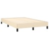 Sommier à lattes de lit avec matelas crème 120x190 cm tissu 