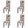 Chaises à manger lot de 4 multicolore tissu 