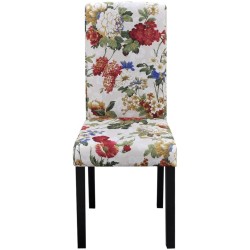 Chaises à manger lot de 4 multicolore tissu 