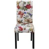 Chaises à manger lot de 4 multicolore tissu 