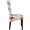 Chaises à manger lot de 4 multicolore tissu 