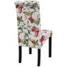 Chaises à manger lot de 4 multicolore tissu 