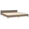 Cadre de lit sans matelas taupe 160x200 cm tissu 