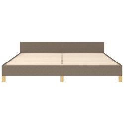 Cadre de lit sans matelas taupe 160x200 cm tissu 