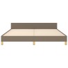 Cadre de lit sans matelas taupe 160x200 cm tissu 