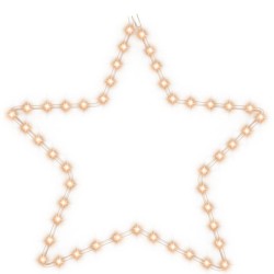 Figure d'étoile de Noël avec 48 LED blanc chaud 56 cm 