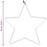 Figure d'étoile de Noël avec 48 LED blanc chaud 56 cm 