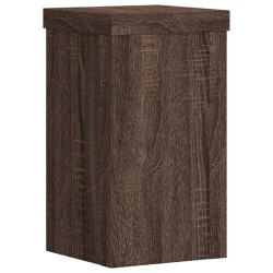 Supports pour plantes 2 pcs chêne marron bois d'ingénierie 