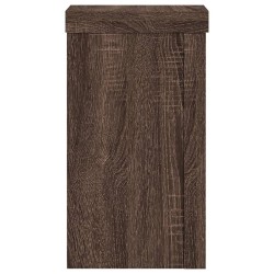 Supports pour plantes 2 pcs chêne marron bois d'ingénierie 
