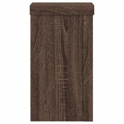 Supports pour plantes 2 pcs chêne marron bois d'ingénierie 