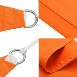 Voile de parasol tissu oxford triangulaire 4x4x4 m orange 