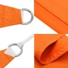 Voile de parasol tissu oxford triangulaire 4x4x4 m orange 