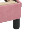 Lit avec matelas rose 140x190 cm velours 