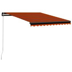 Auvent manuel rétractable 300x250 cm Orange et marron 