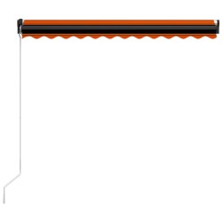 Auvent manuel rétractable 300x250 cm Orange et marron 