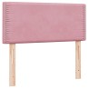 Sommier à lattes de lit avec matelas rose 100x220 cm velours 