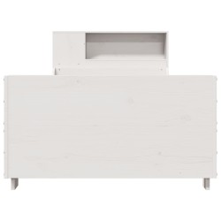 Cadre de lit sans matelas blanc 100x200 cm bois de pin massif 