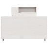 Cadre de lit sans matelas blanc 100x200 cm bois de pin massif 