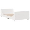 Cadre de lit sans matelas blanc 100x200 cm bois de pin massif 