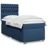 Sommier à lattes de lit avec matelas Bleu 90x200 cm Tissu 