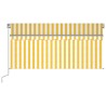 Auvent rétractable manuel avec store 3,5x2,5 m Jaune et blanc 