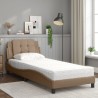 Lit avec matelas cappuccino 90x190 cm similicuir 