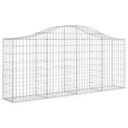 Paniers à gabions arqués 6 pcs 200x30x80/100 cm Fer galvanisé 