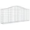 Paniers à gabions arqués 6 pcs 200x30x80/100 cm Fer galvanisé 