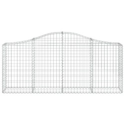 Paniers à gabions arqués 6 pcs 200x30x80/100 cm Fer galvanisé 