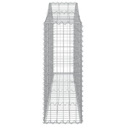 Paniers à gabions arqués 6 pcs 200x30x80/100 cm Fer galvanisé 