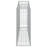 Paniers à gabions arqués 6 pcs 200x30x80/100 cm Fer galvanisé 