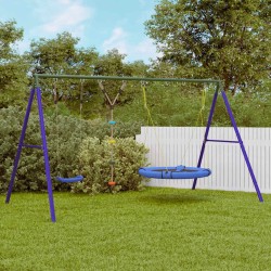 Jeu extérieur avec balançoire, balançoire à disque et soucoupe 