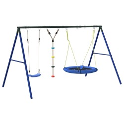 Jeu extérieur avec balançoire, balançoire à disque et soucoupe 