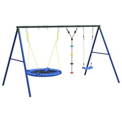 Jeu extérieur avec balançoire, balançoire à disque et soucoupe 